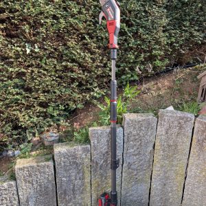 Hochentaster mieten | Einhell Akku Astsäge + Heckenschere